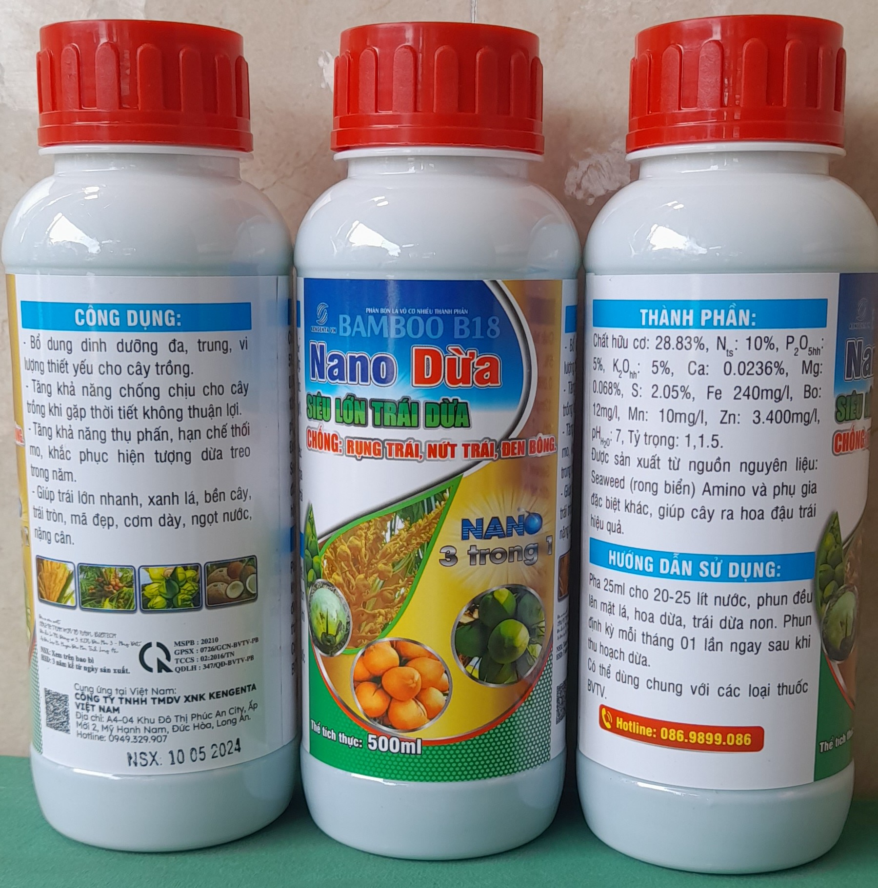 Nano dừa 3 in 1